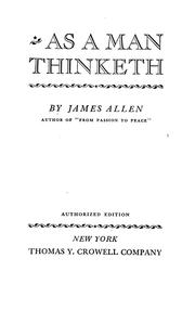 As a man thinketh cover